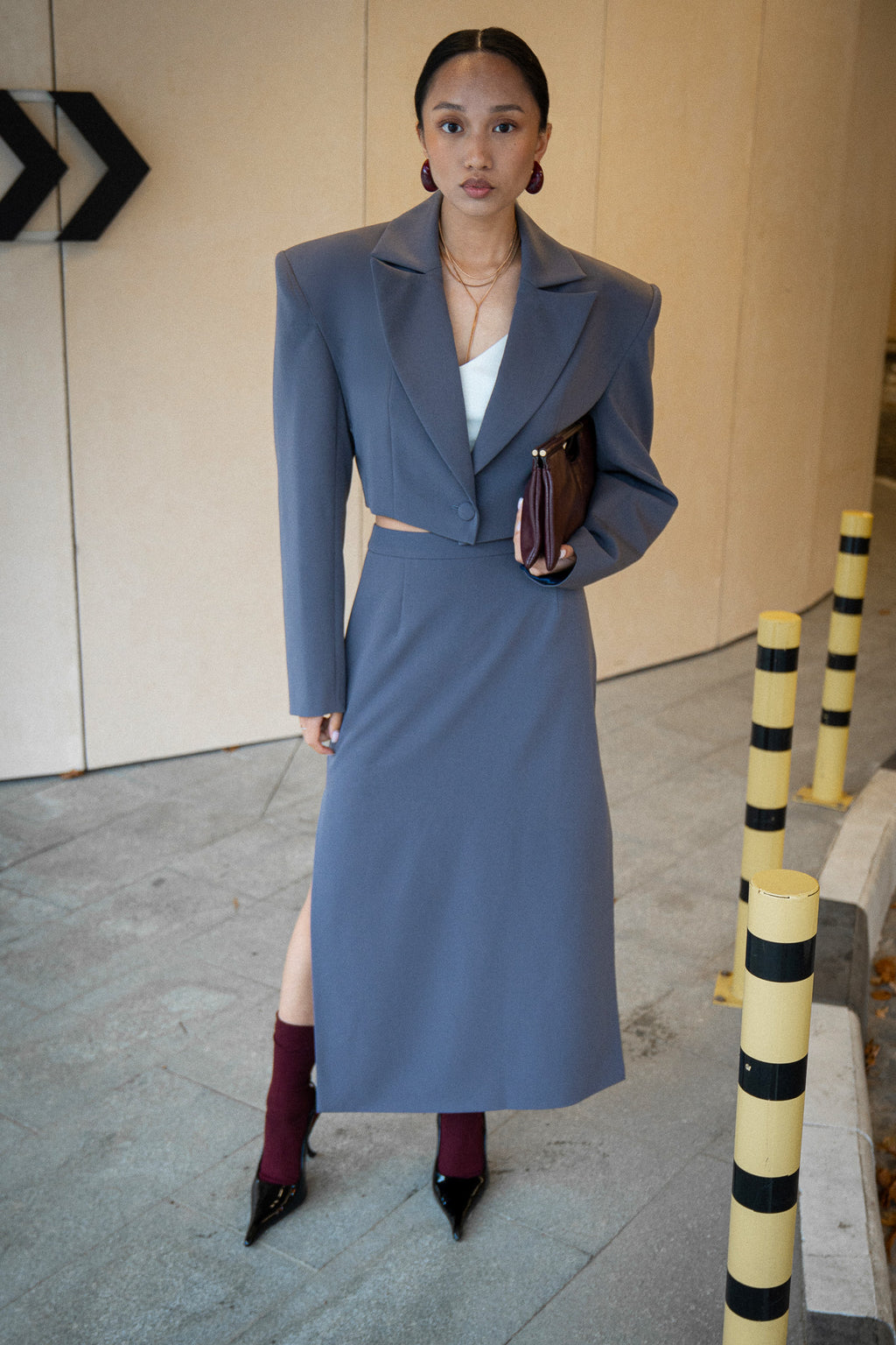 DIVA - Sculpted cropped blazer