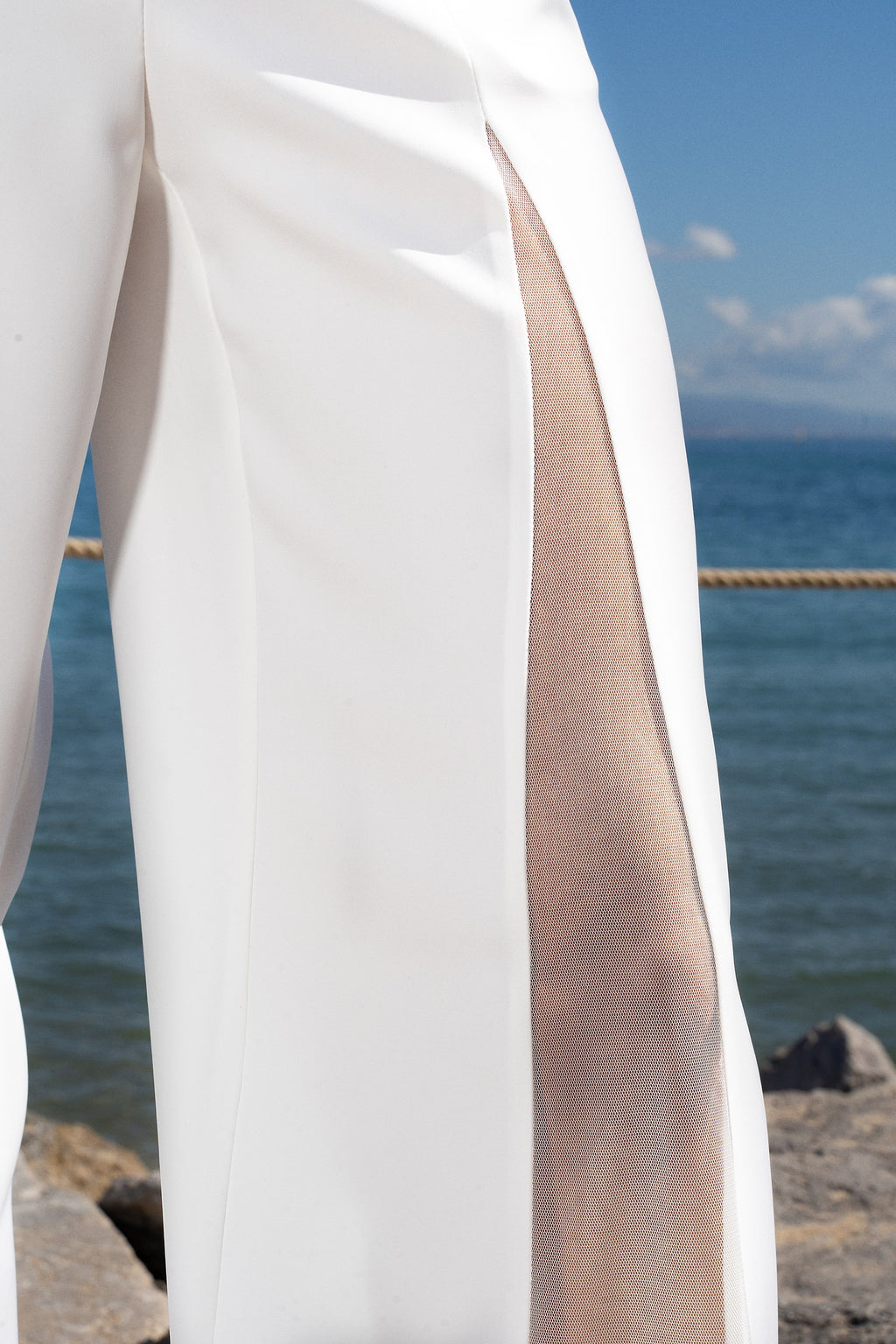 Pearl White Trousers - MIRAGE
