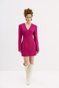 DIVA - sculpted long-sleeve Mini Dress
